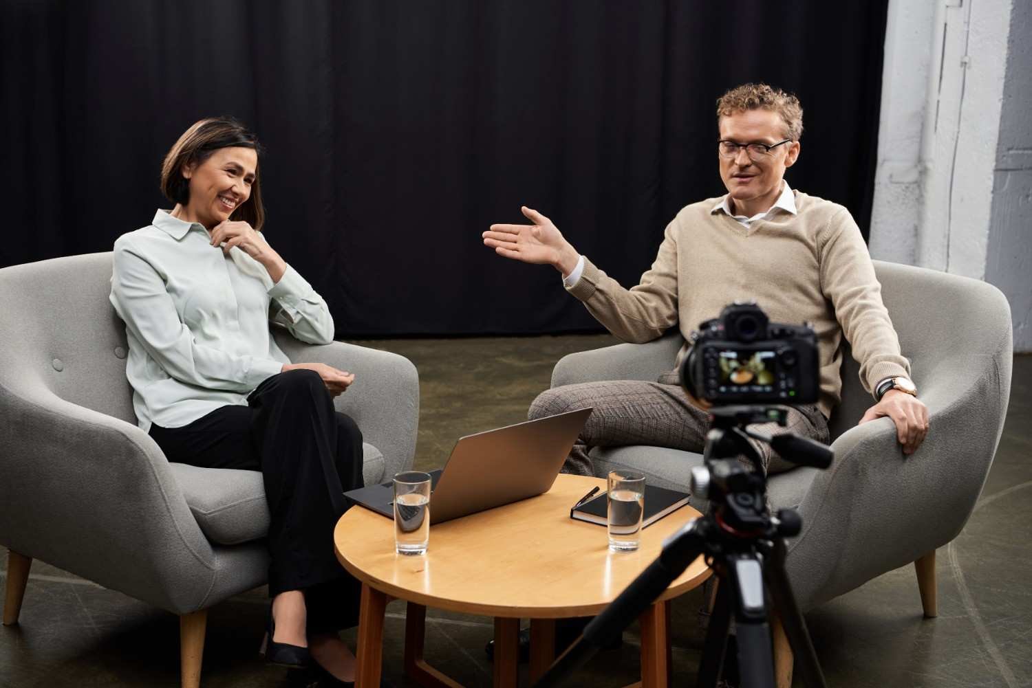 Creator on set