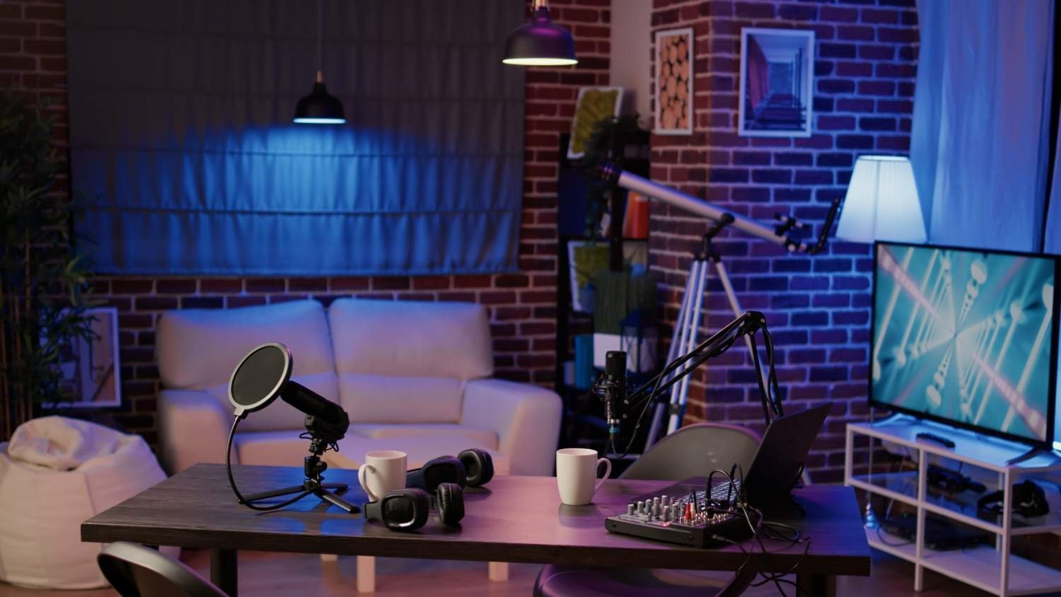 Podcast recording setup
